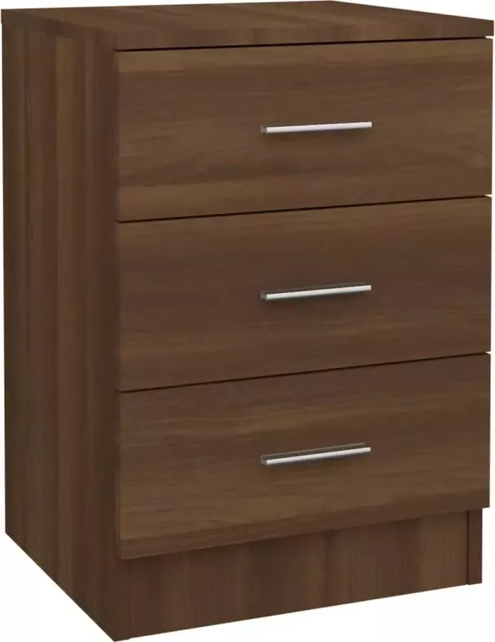Maison Exclusive Nachtkastje 38x35x56 cm bewerkt hout bruineikenkleurig