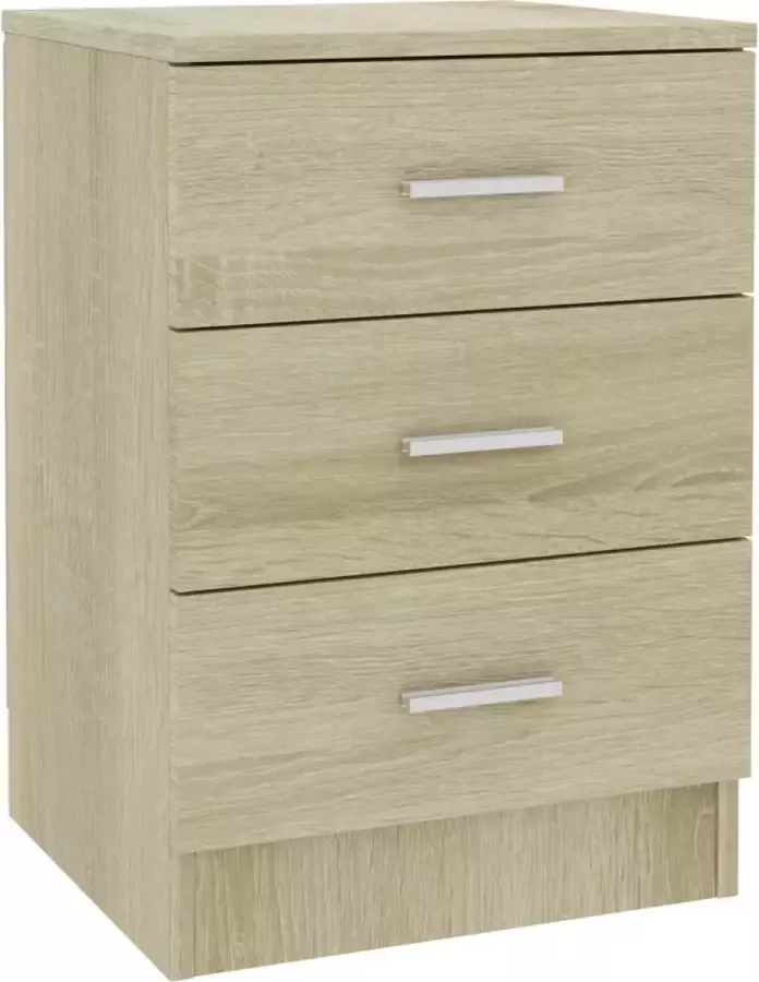 Maison Exclusive Nachtkastje 38x35x56 cm bewerkt hout sonoma eikenkleurig