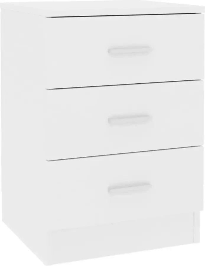 Maison Exclusive Nachtkastje 38x35x56 cm bewerkt hout wit