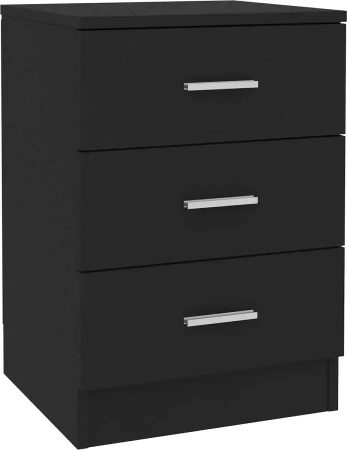 Maison Exclusive Nachtkastje 38x35x56 cm bewerkt hout zwart