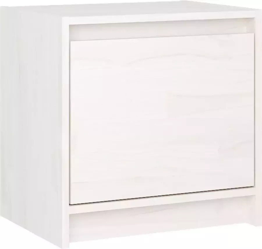 Maison Exclusive Nachtkastje 40x30 5x40 cm massief grenenhout wit - Foto 2