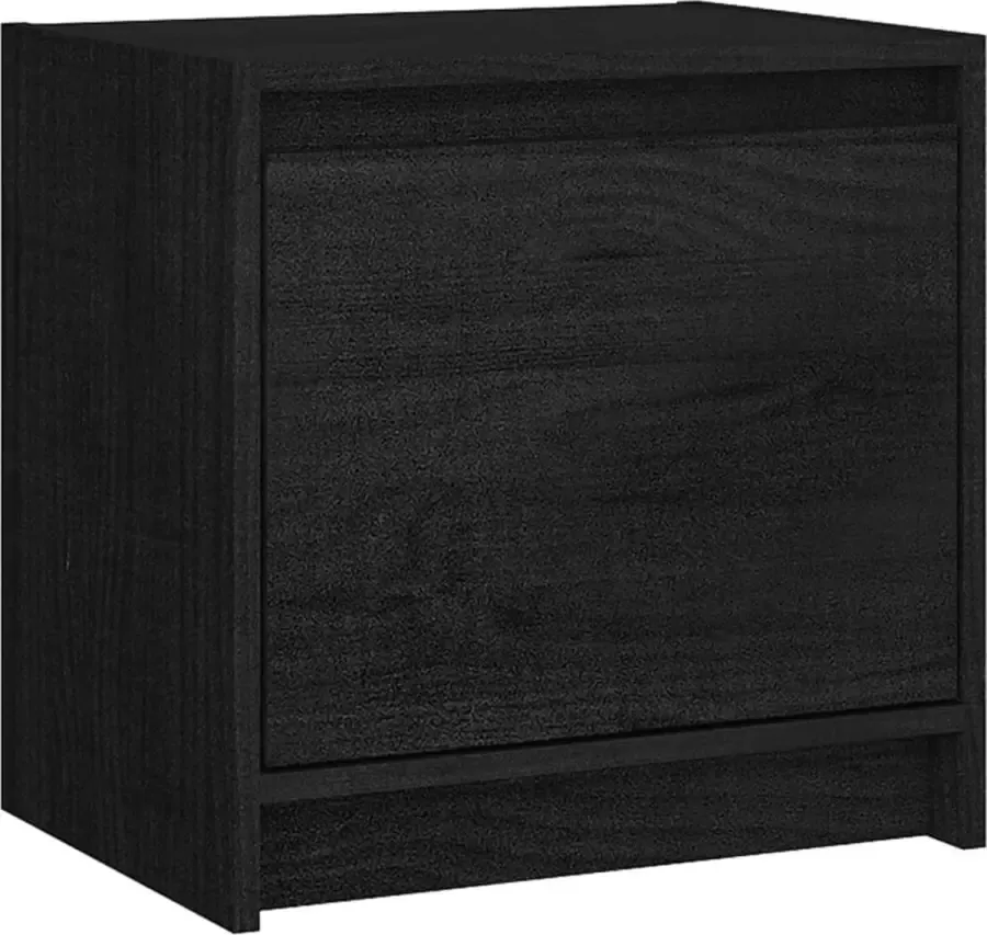 Maison Exclusive Nachtkastje 40x30 5x40 cm massief grenenhout zwart