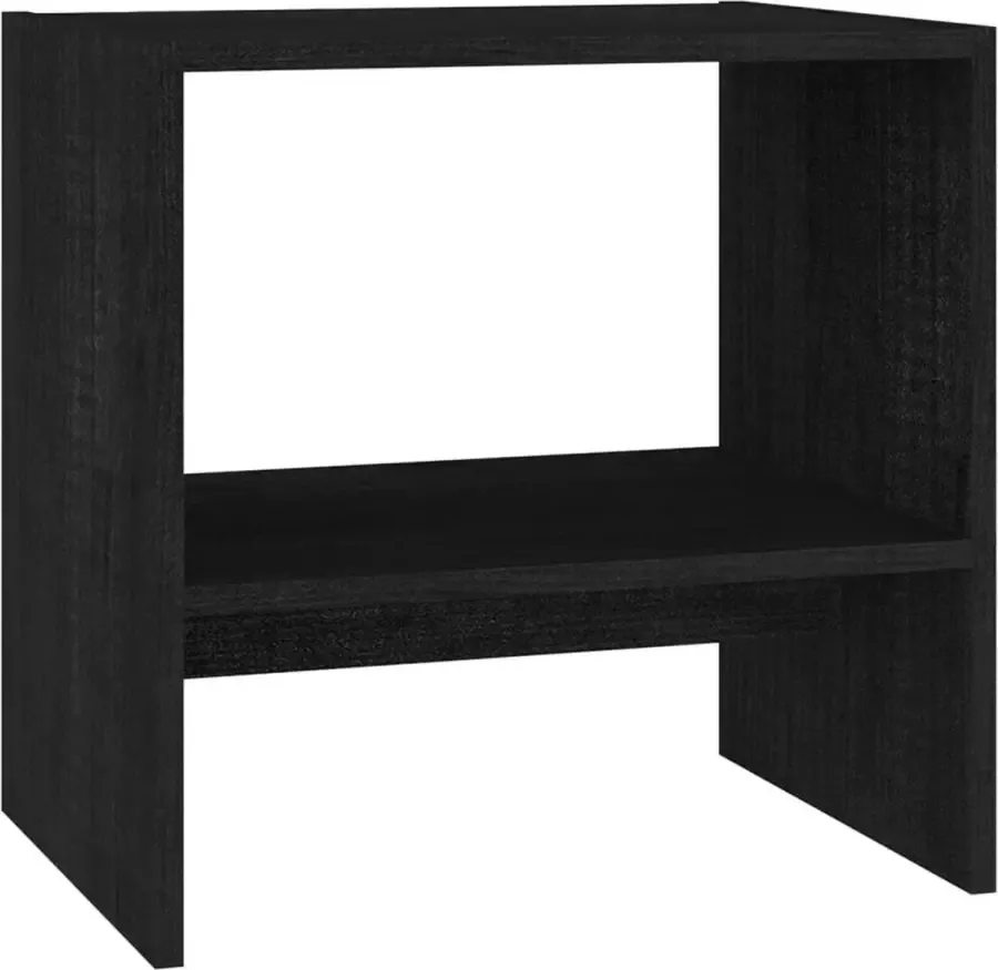 Maison Exclusive Nachtkastje 40x30 5x40 cm massief grenenhout zwart