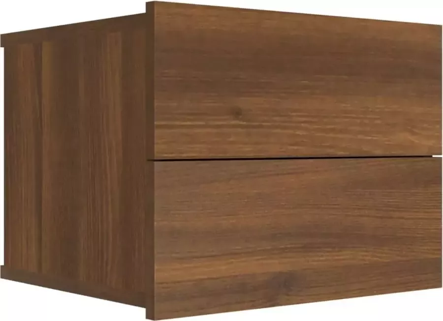 Maison Exclusive Nachtkastje 40x30x30 cm bewerkt hout bruineikenkleurig