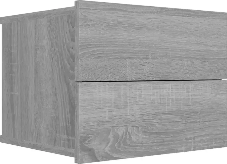 Maison Exclusive Nachtkastje 40x30x30 cm bewerkt hout grijs sonoma eikenkleurig