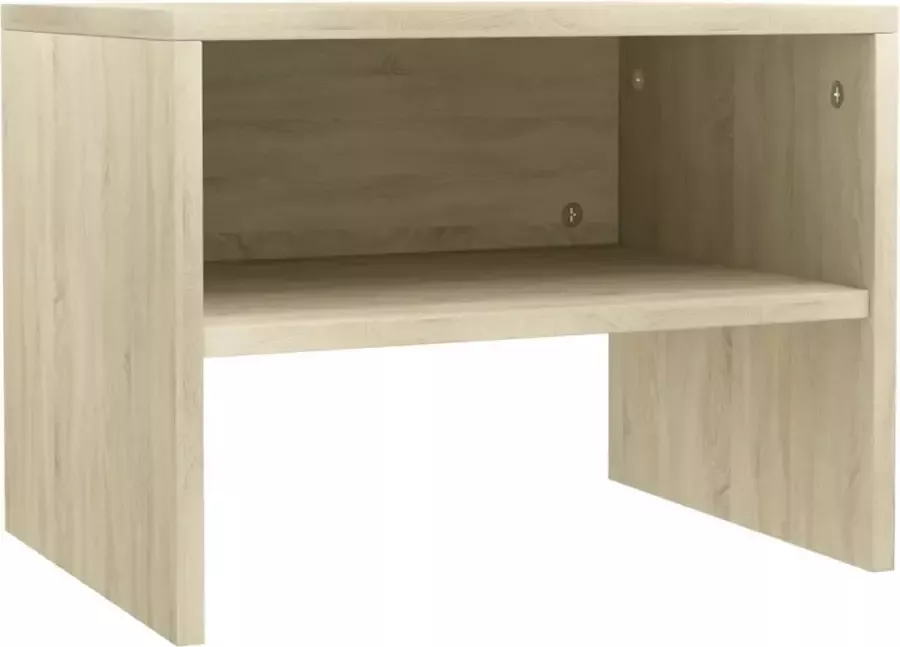 Maison Exclusive Nachtkastje 40x30x30 cm bewerkt hout sonoma eikenkleurig
