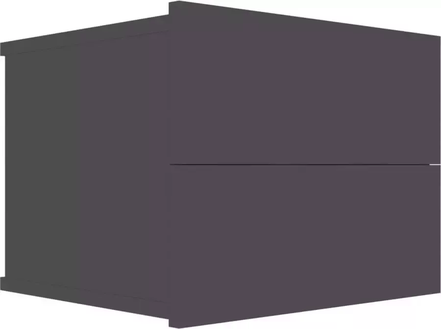 Maison Exclusive Nachtkastje 40x30x30 cm spaanplaat grijs