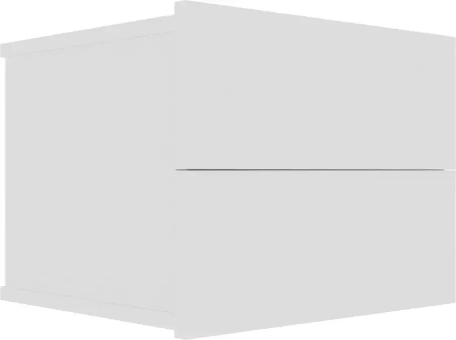 Maison Exclusive Nachtkastje 40x30x30 cm spaanplaat wit