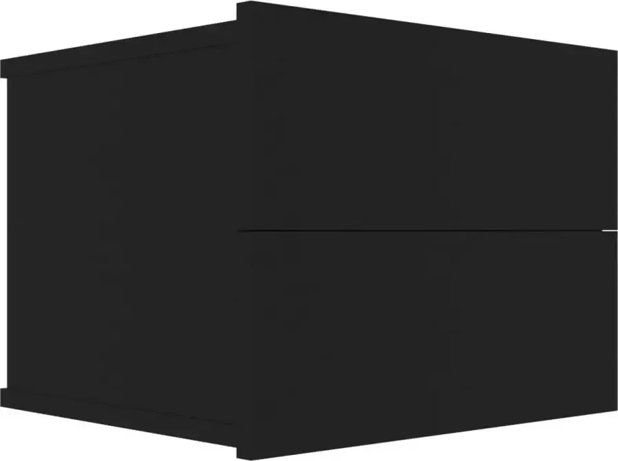 Maison Exclusive Nachtkastje 40x30x30 cm spaanplaat zwart