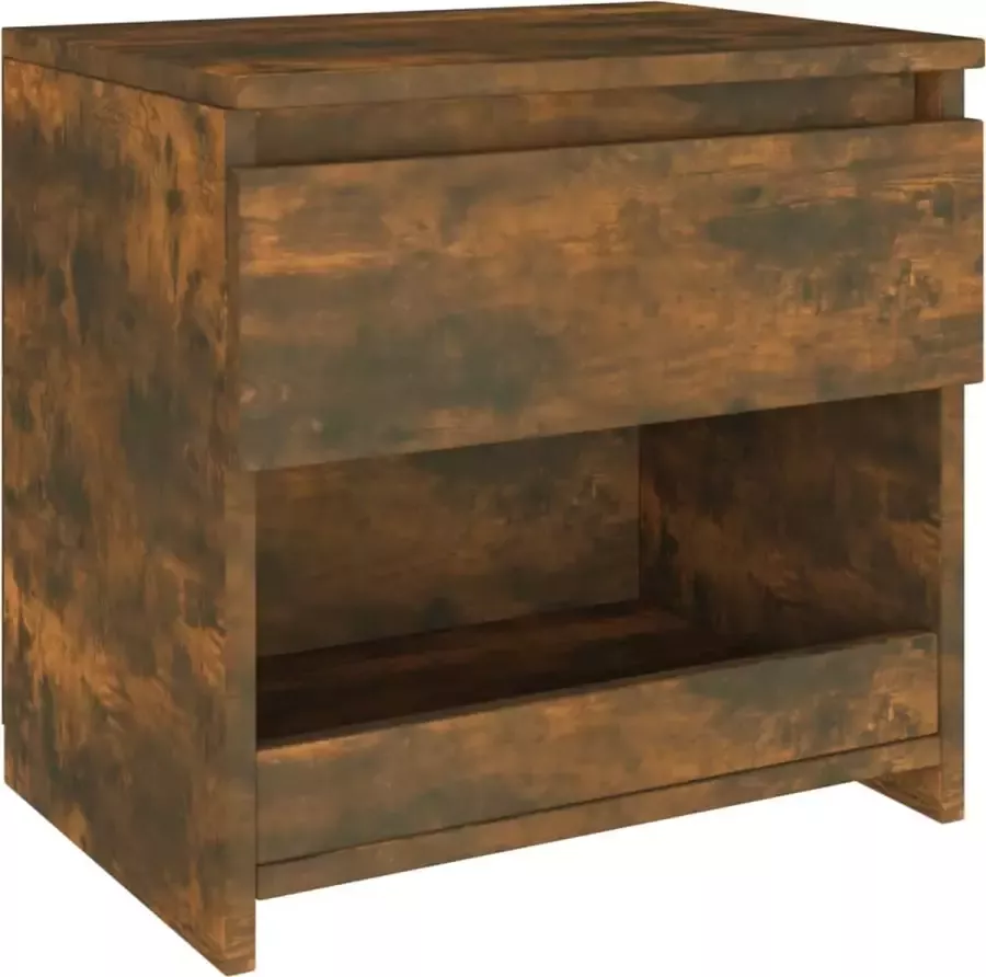 Maison Exclusive Nachtkastje 40x30x39 cm bewerkt hout gerookt eikenkleurig