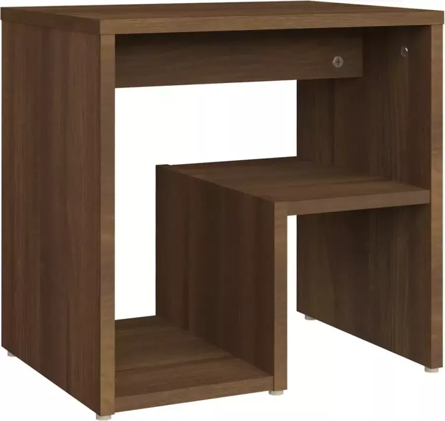 Maison Exclusive Nachtkastje 40x30x40 cm bewerkt hout bruineikenkleurig - Foto 2