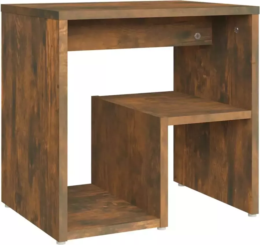 Maison Exclusive Nachtkastje 40x30x40 cm bewerkt hout gerookt eikenkleurig