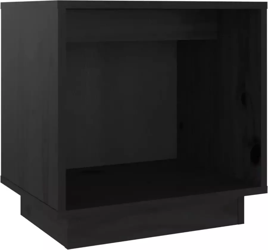 Maison Exclusive Nachtkastje 40x30x40 cm massief grenenhout zwart