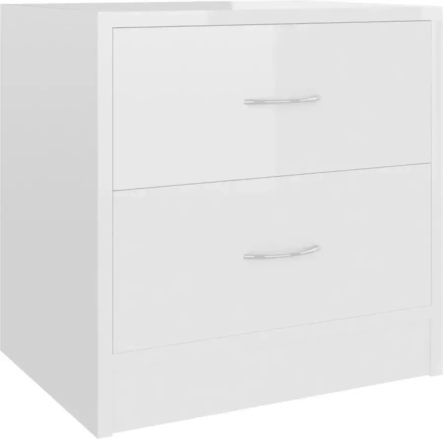 Maison Exclusive Nachtkastje 40x30x40 cm spaanplaat hoogglans wit