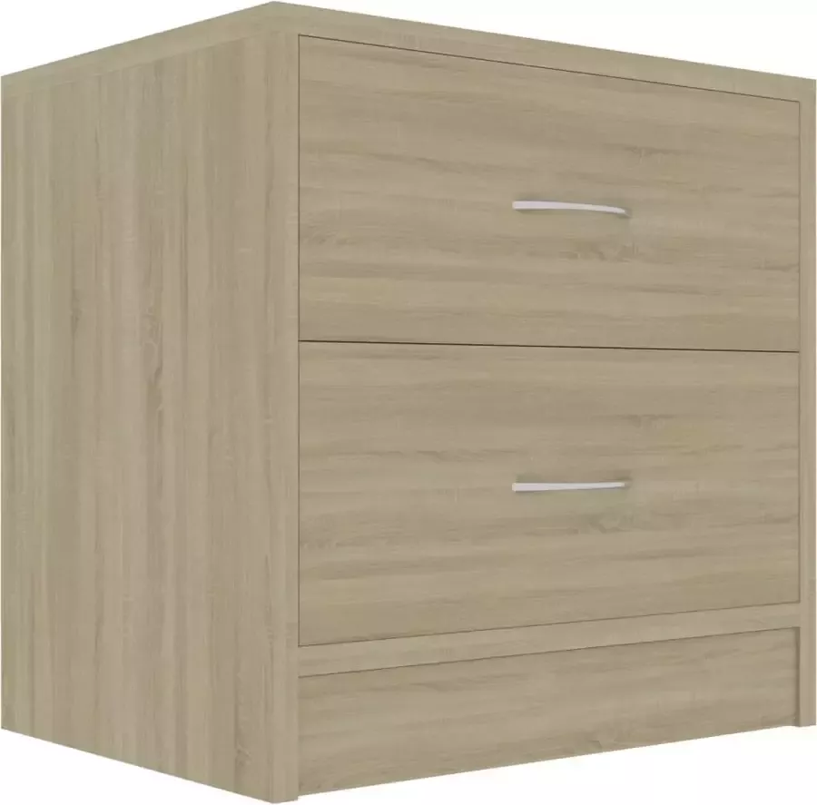 Maison Exclusive Nachtkastje 40x30x40 cm spaanplaat sonoma eikenkleurig - Foto 2