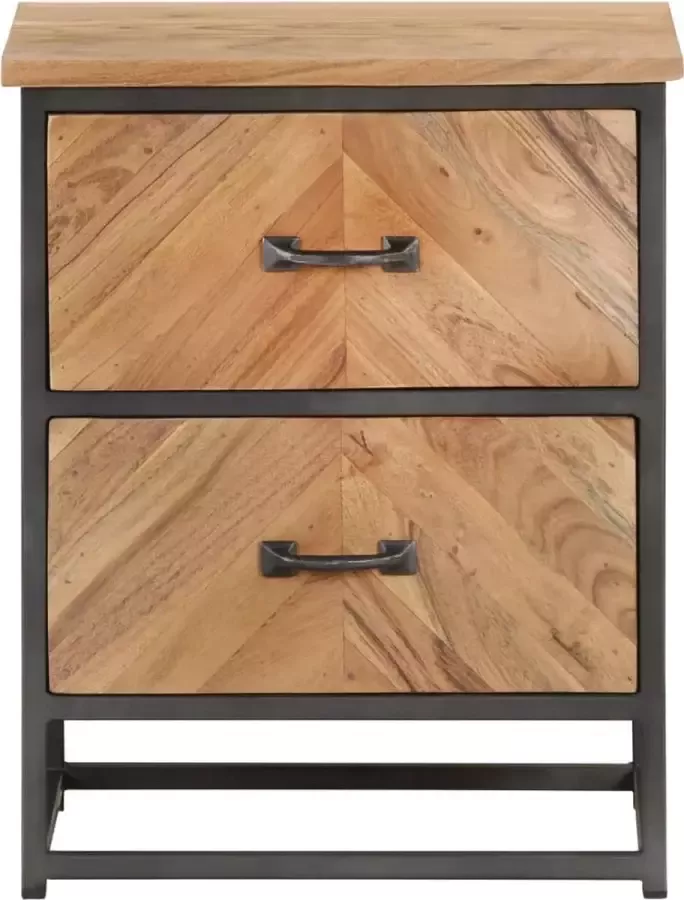 Maison Exclusive Nachtkastje 40x30x50 cm massief acaciahout - Foto 5