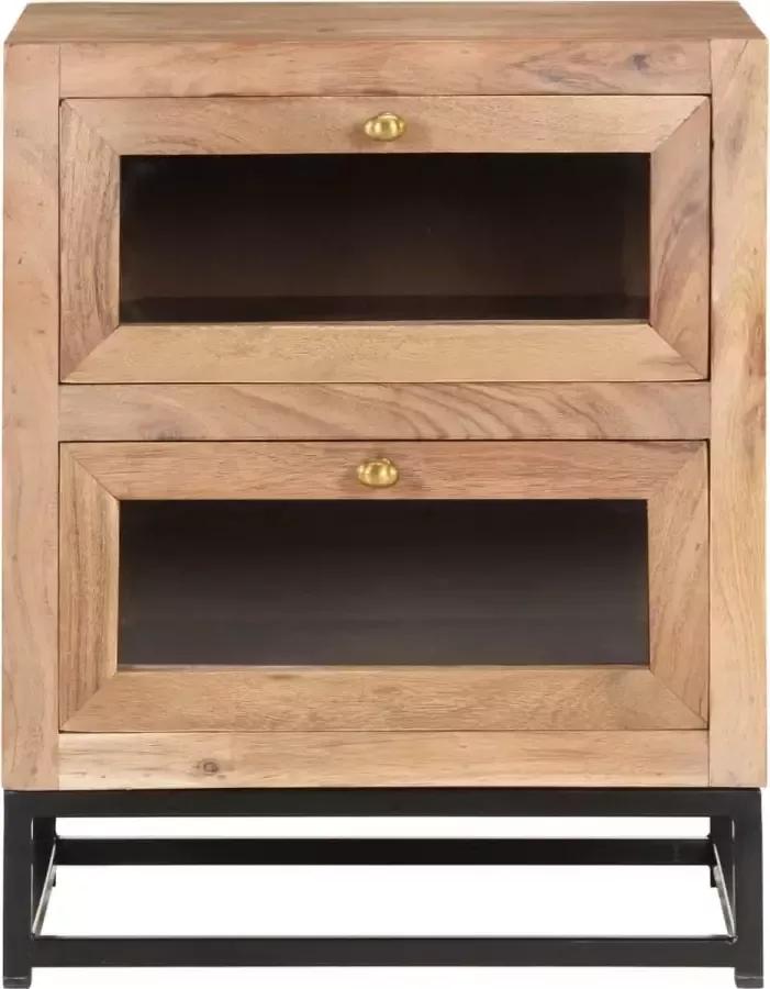 Maison Exclusive Nachtkastje 40x30x50 cm massief acaciahout - Foto 3