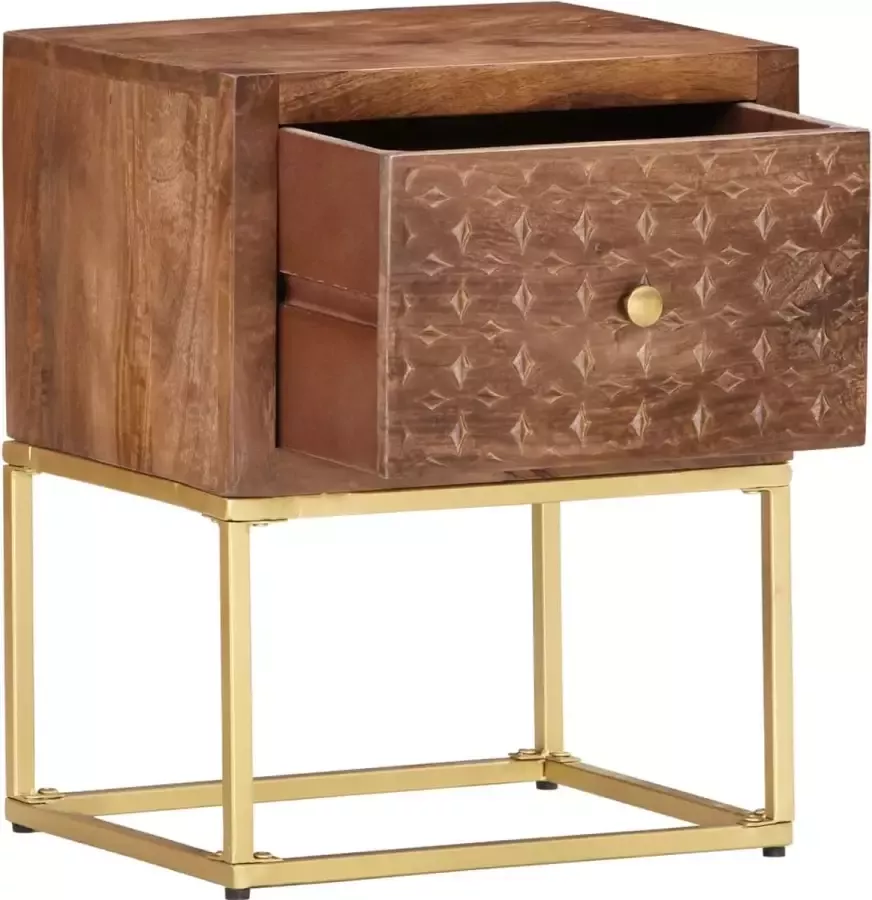 Maison Exclusive Nachtkastje 40x30x50 cm massief mangohout - Foto 2