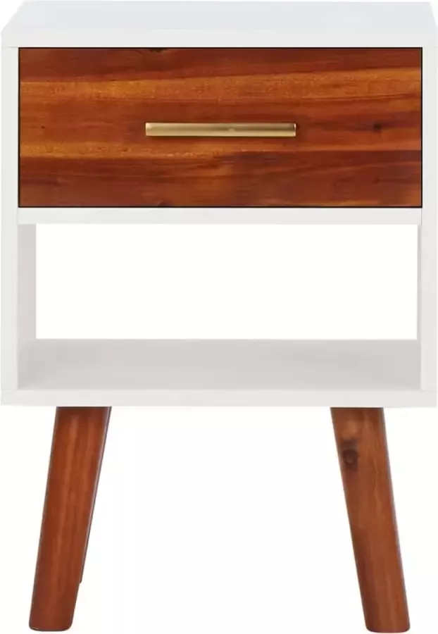 Maison Exclusive Nachtkastje 40x30x57 cm massief acaciahout - Foto 2