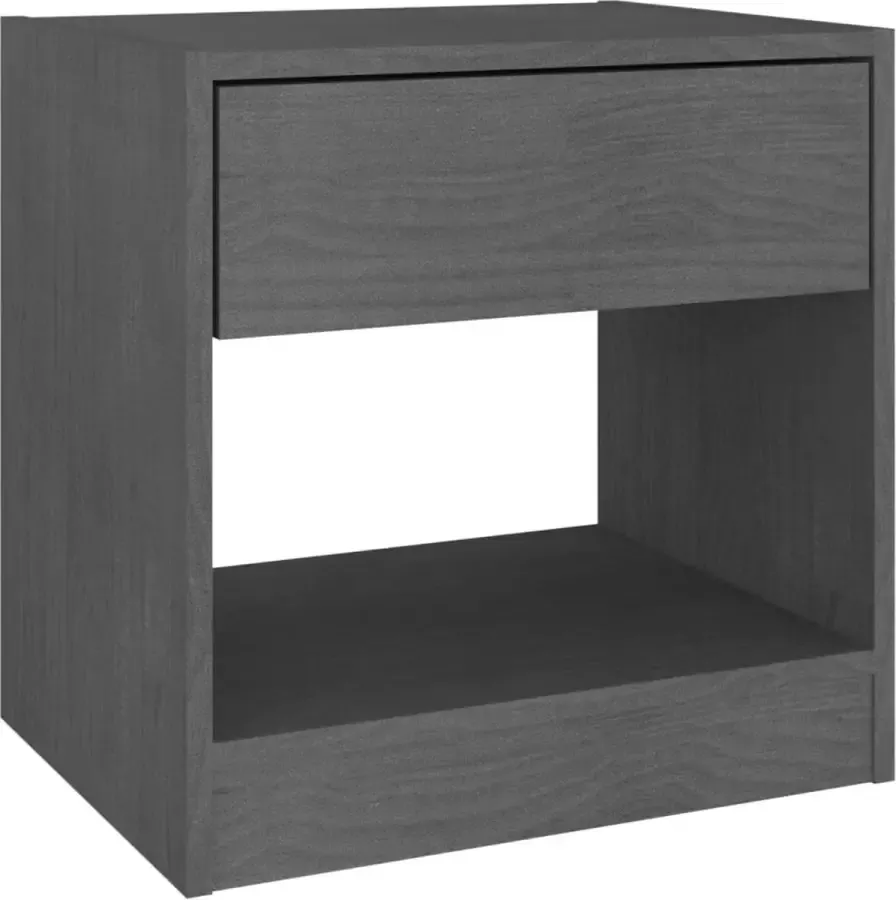 Maison Exclusive Nachtkastje 40x31x40 cm massief grenenhout grijs