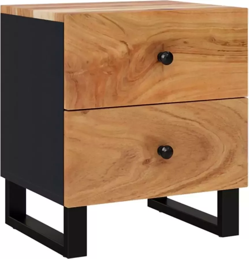 Maison Exclusive Nachtkastje 40x33x46 cm massief acaciahout