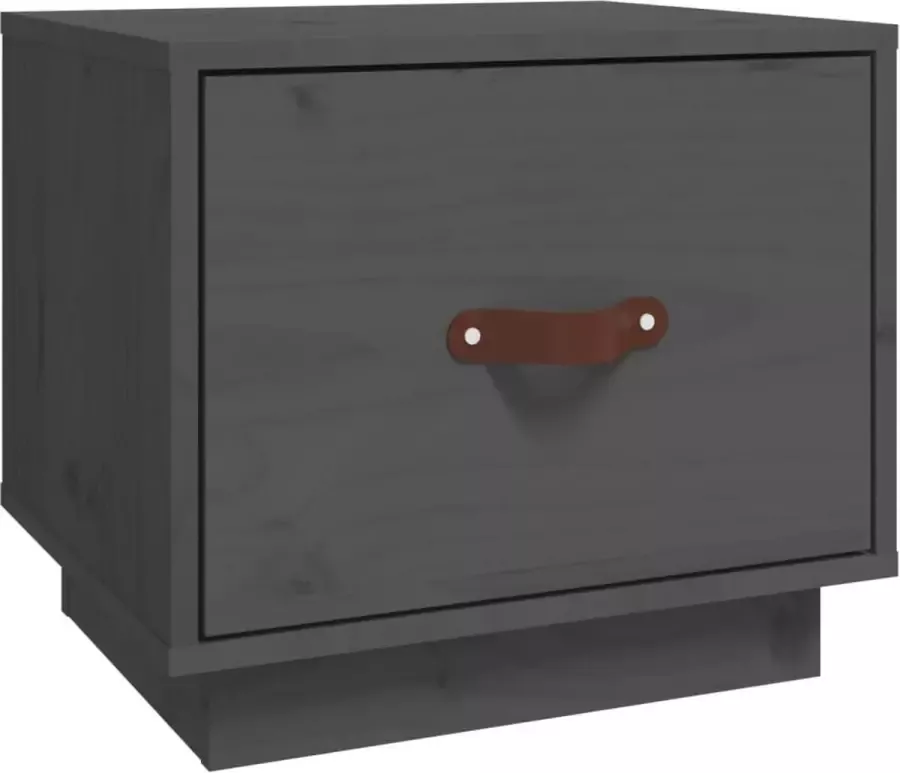 Maison Exclusive Nachtkastje 40x34x35 cm massief grenenhout grijs