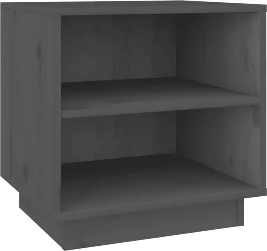 Maison Exclusive Nachtkastje 40x34x40 cm massief grenenhout grijs