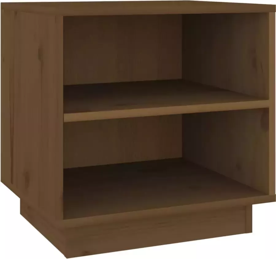 Maison Exclusive Nachtkastje 40x34x40 cm massief grenenhout honingbruin