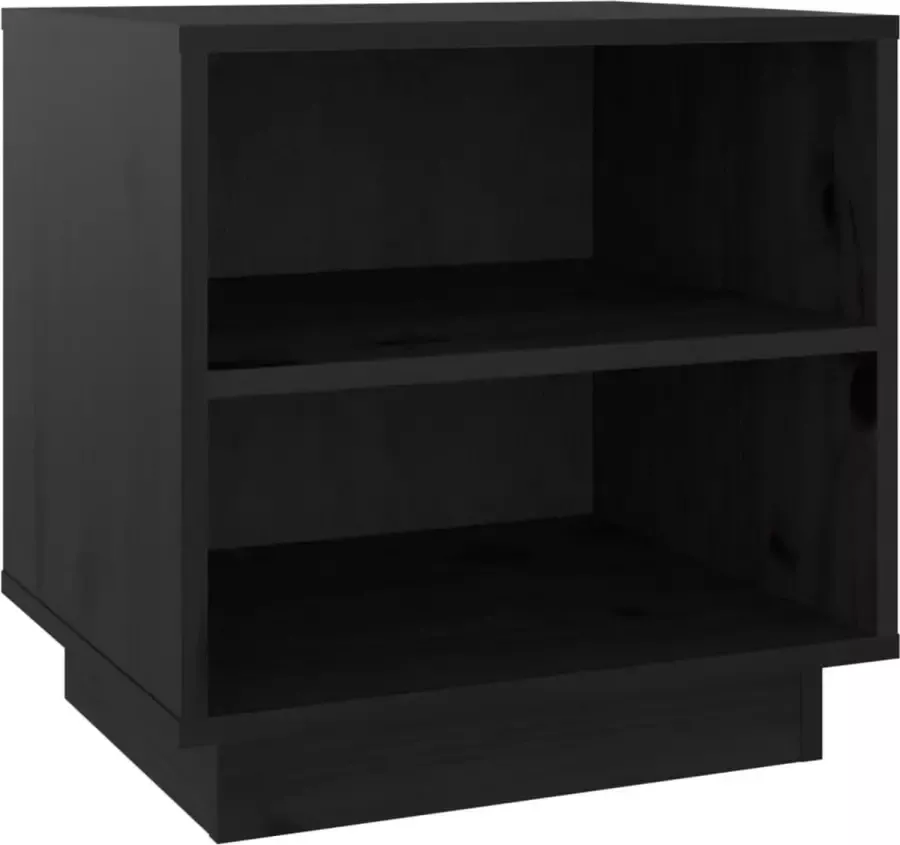 Maison Exclusive Nachtkastje 40x34x40 cm massief grenenhout zwart