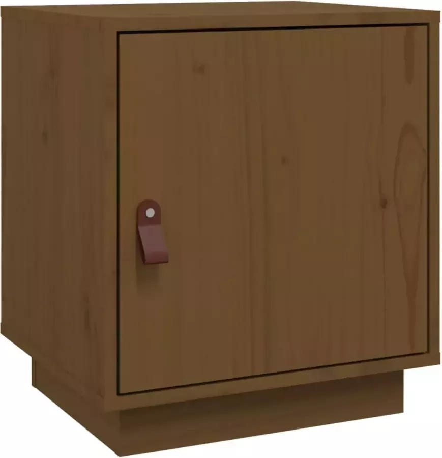 Maison Exclusive Nachtkastje 40x34x45 cm massief grenenhout honingbruin