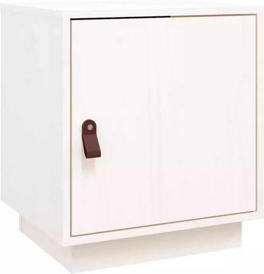 Maison Exclusive Nachtkastje 40x34x45 cm massief grenenhout wit