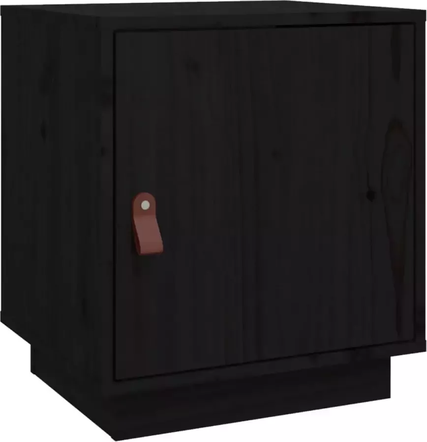 Maison Exclusive Nachtkastje 40x34x45 cm massief grenenhout zwart