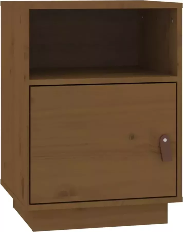 Maison Exclusive Nachtkastje 40x34x55 cm massief grenenhout honingbruin - Foto 2