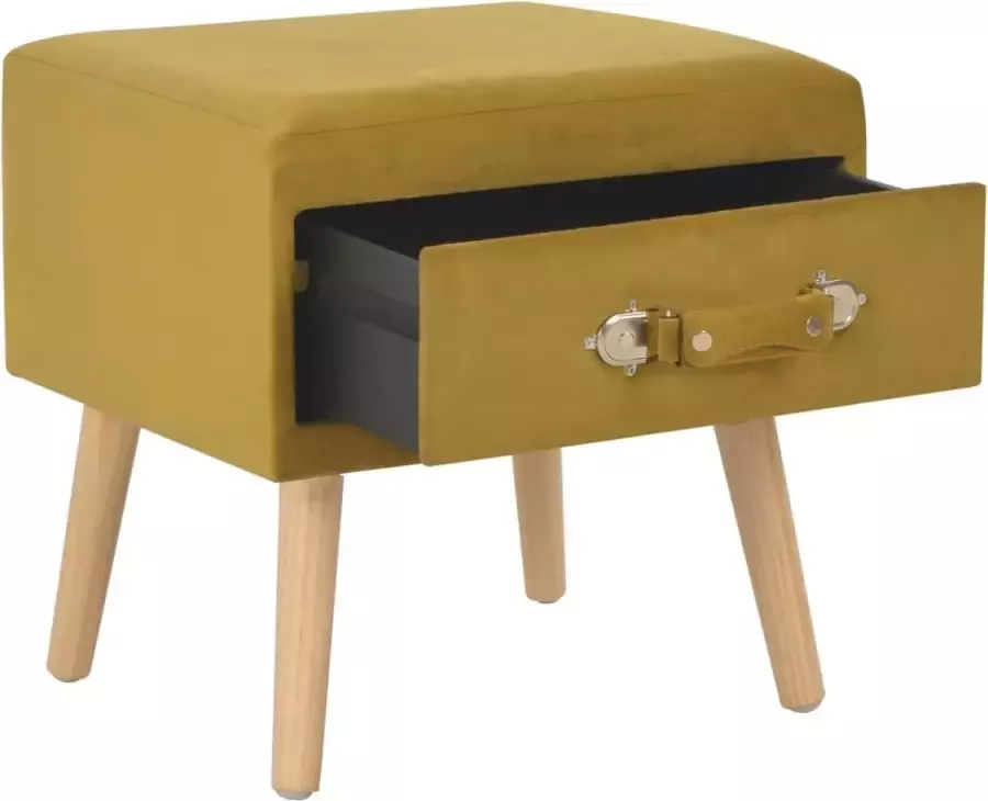 Maison Exclusive Nachtkastje 40x35x40 cm fluweel mosterdkleurig