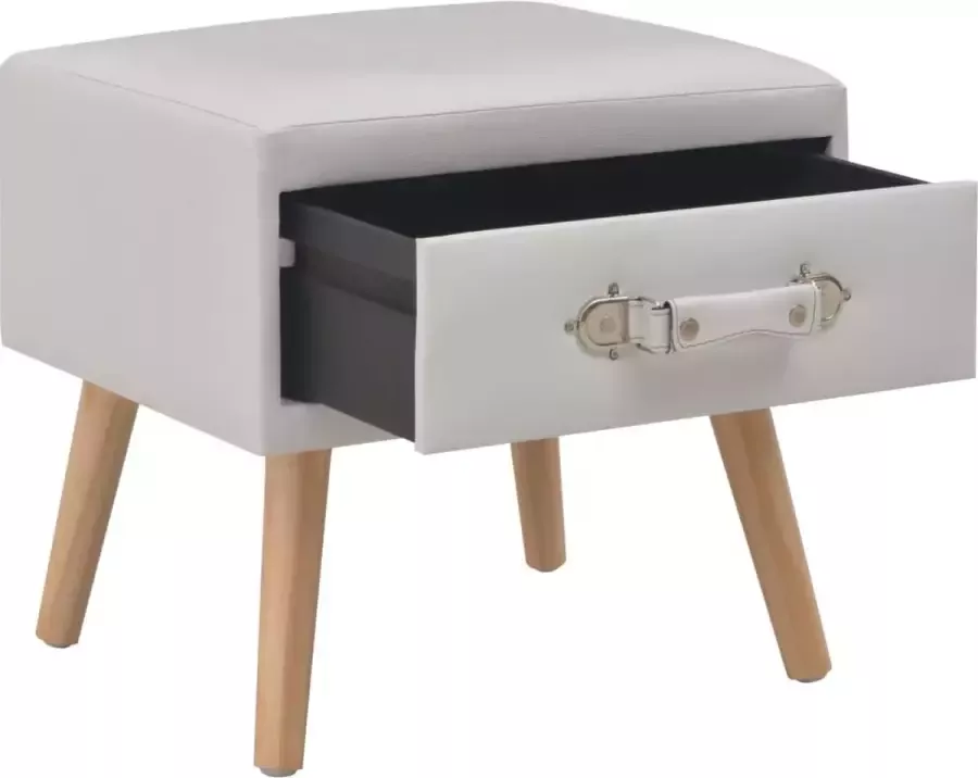 Maison Exclusive Nachtkastje 40x35x40 cm kunstleer wit