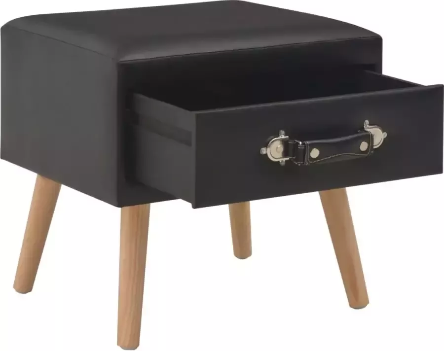 Maison Exclusive Nachtkastje 40x35x40 cm kunstleer zwart