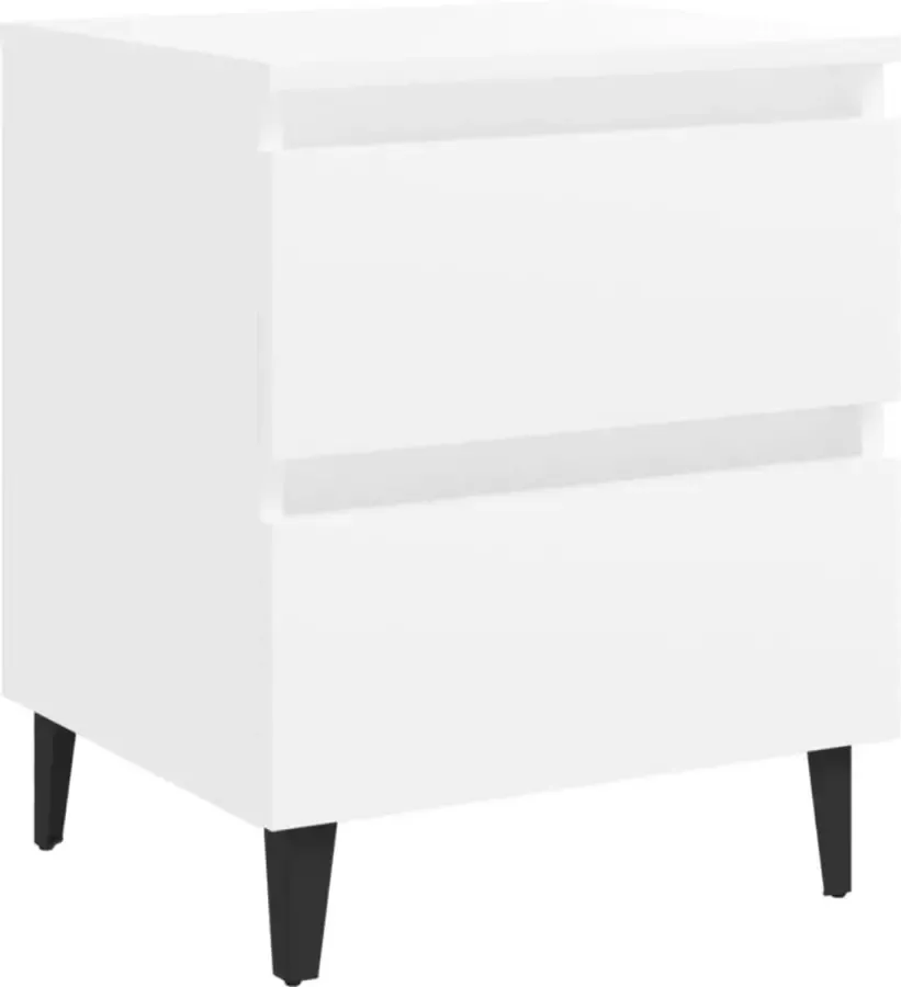 Maison Exclusive Nachtkastje 40x35x50 cm bewerkt hout wit