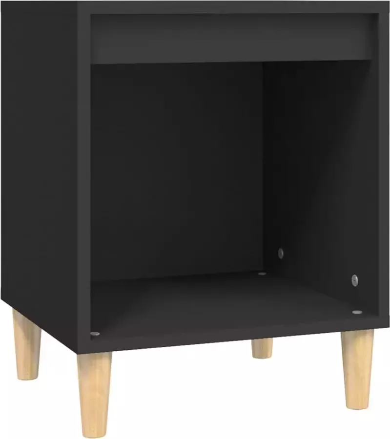 Maison Exclusive Nachtkastje 40x35x50 cm bewerkt hout zwart