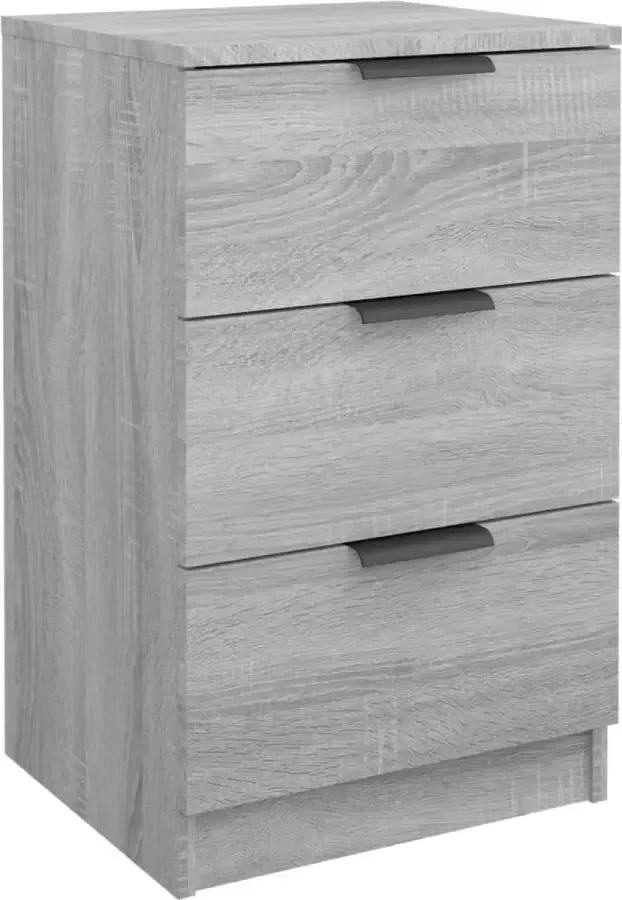 Maison Exclusive Nachtkastje 40x36x65 cm grijs sonoma eikenkleurig