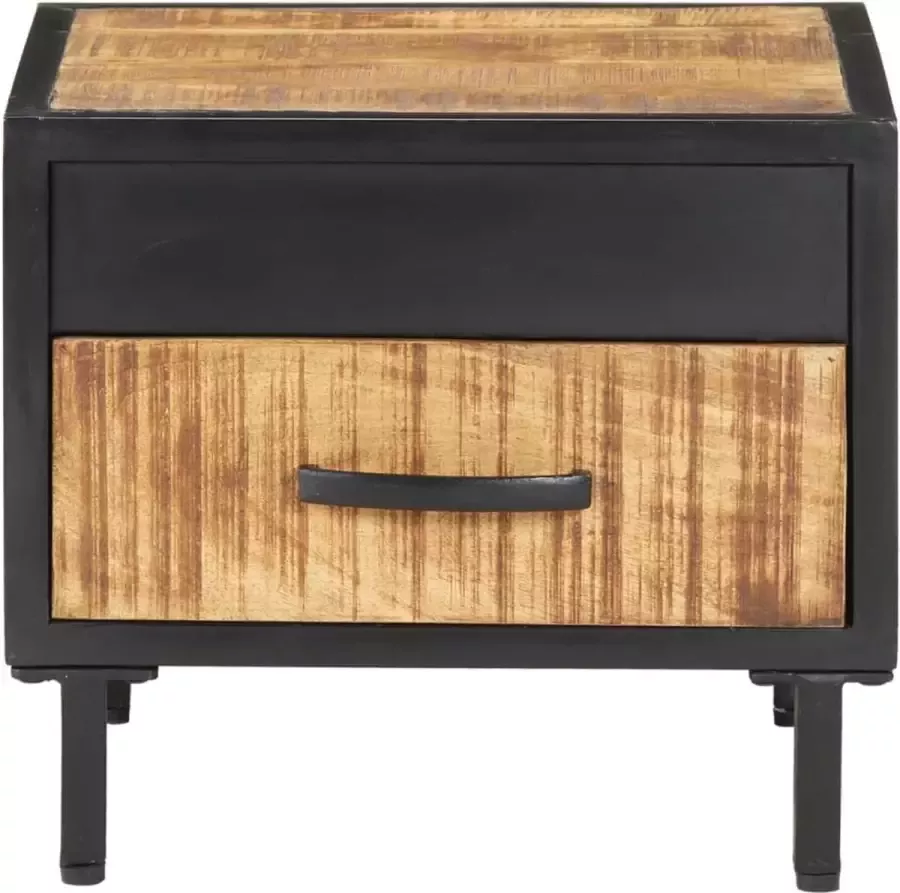 Maison Exclusive Nachtkastje 40x40x35 cm ruw mangohout