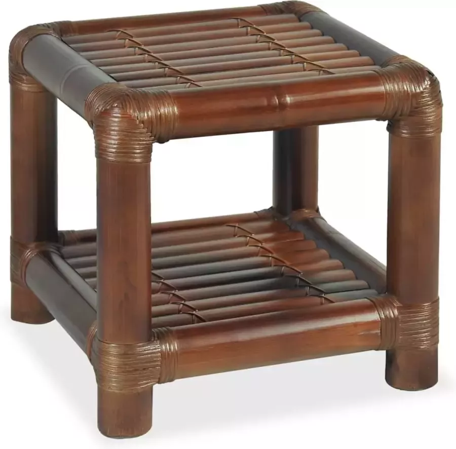 Maison Exclusive Nachtkastje 40x40x40 cm bamboe donkerbruin