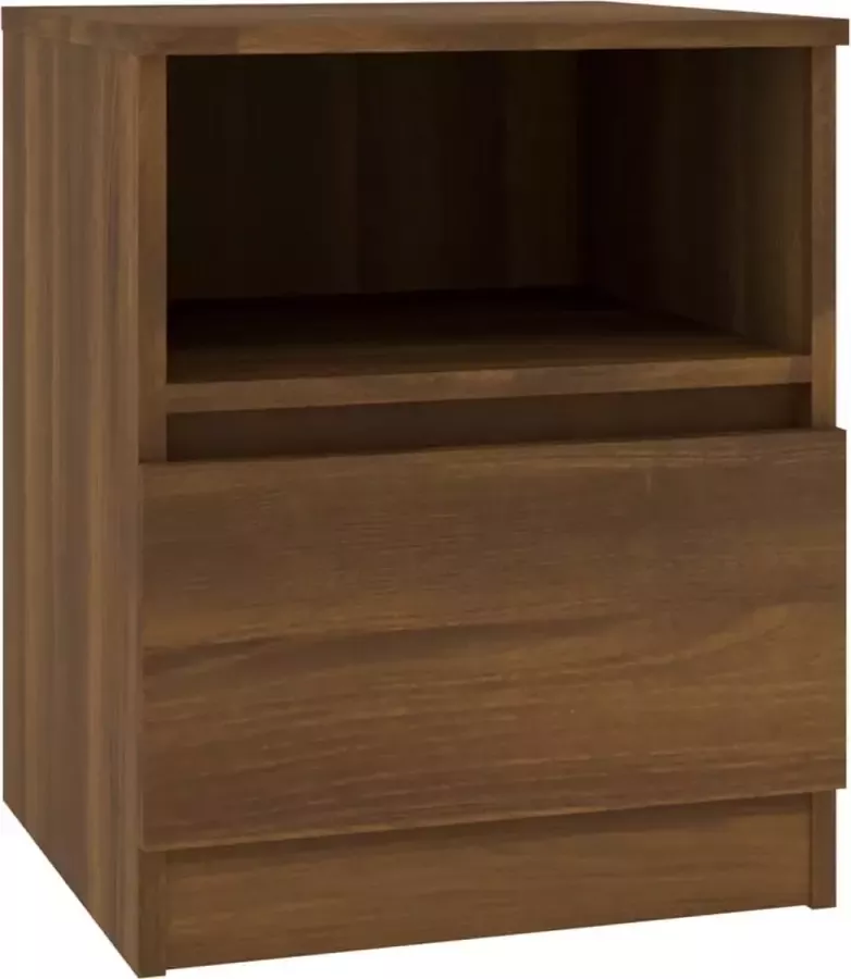 Maison Exclusive Nachtkastje 40x40x50 cm bewerkt hout bruineikenkleurig