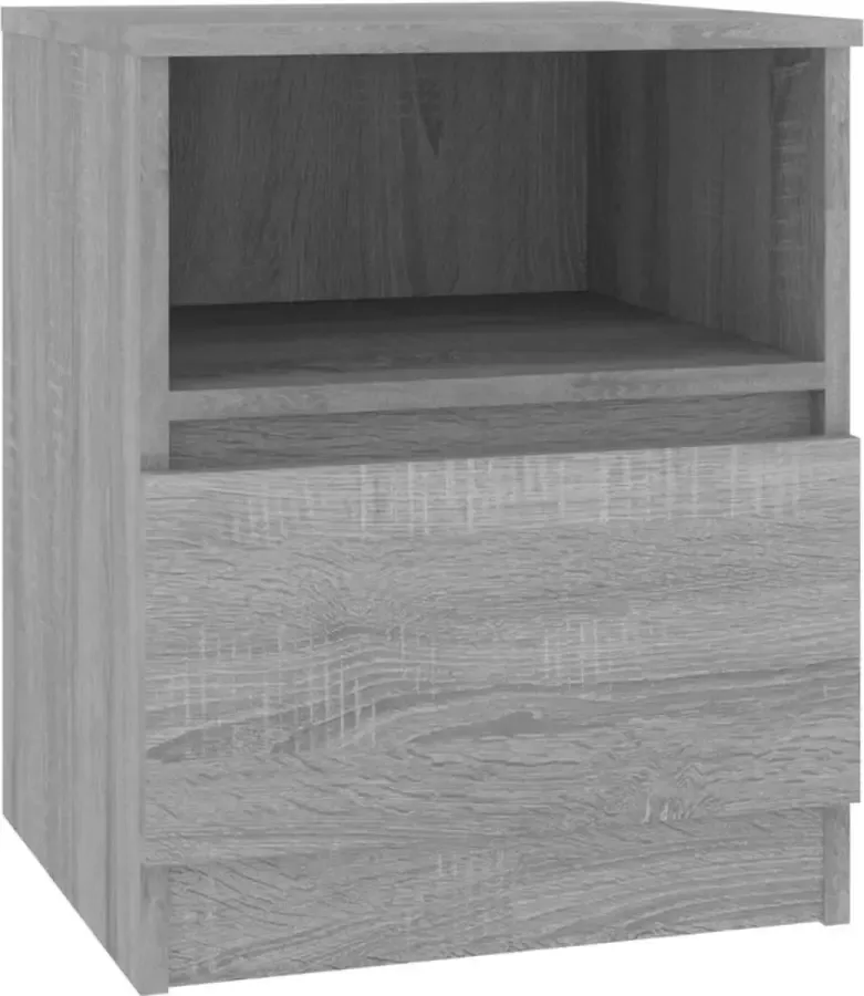 Maison Exclusive Nachtkastje 40x40x50 cm bewerkt hout grijs sonoma eikenkleurig