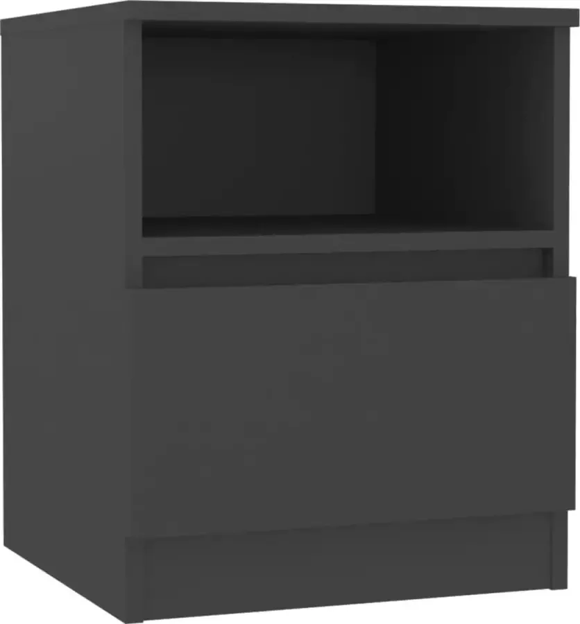 Maison Exclusive Nachtkastje 40x40x50 cm spaanplaat grijs