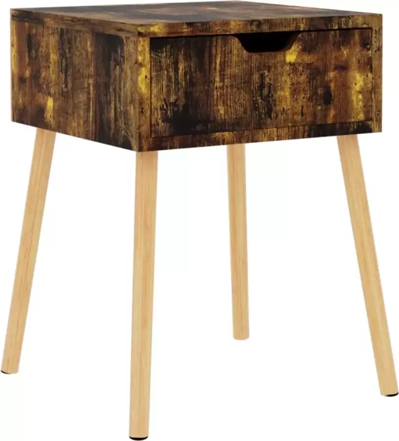 Maison Exclusive Nachtkastje 40x40x56 cm spaanplaat gerookt eikenkleurig
