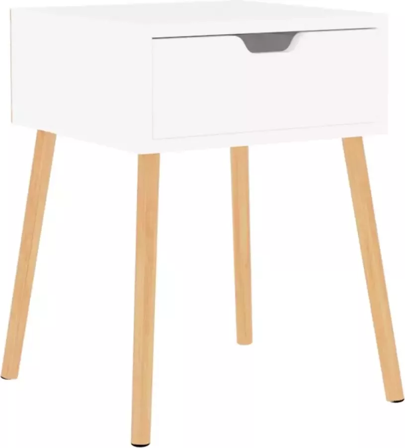 Maison Exclusive Nachtkastje 40x40x56 cm spaanplaat hoogglans wit