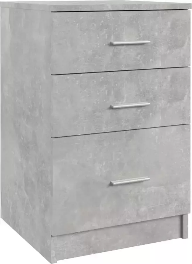 Maison Exclusive Nachtkastje 40x40x63 cm bewerkt hout betongrijs