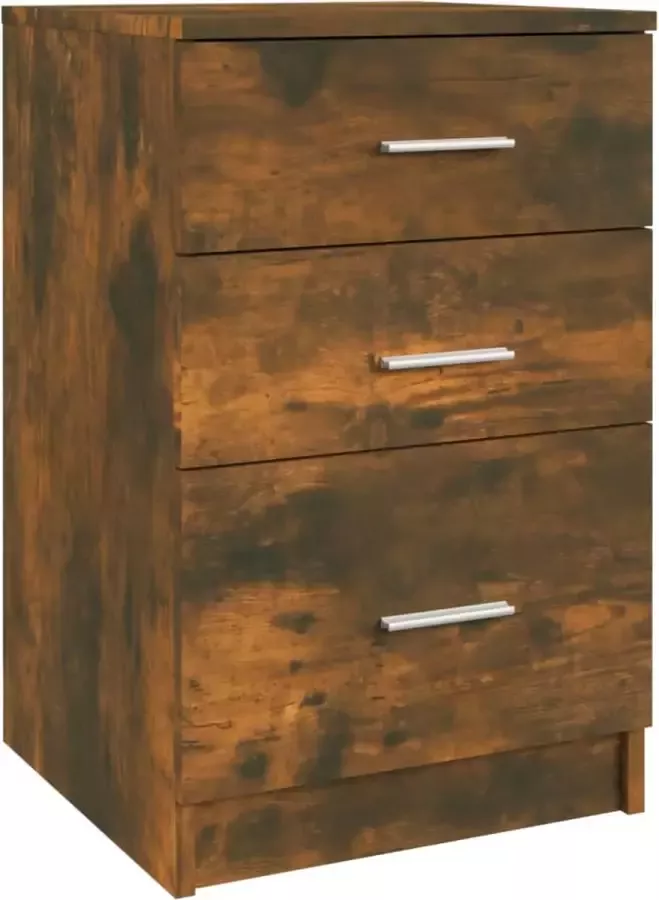 Maison Exclusive Nachtkastje 40x40x63 cm bewerkt hout gerookt eikenkleurig
