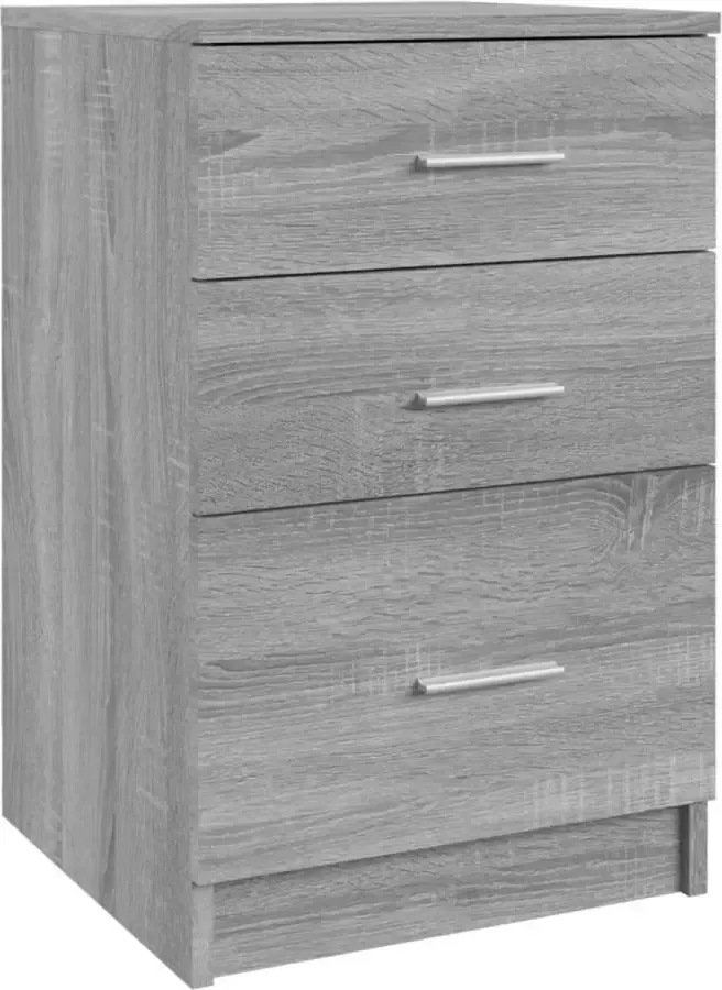 Maison Exclusive Nachtkastje 40x40x63 cm bewerkt hout grijs sonoma eikenkleur