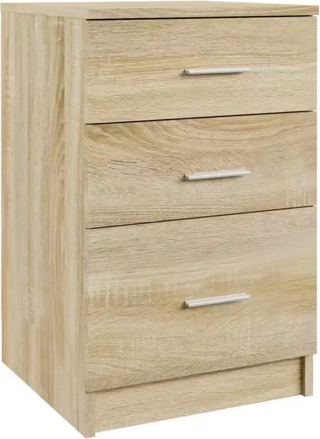 Maison Exclusive Nachtkastje 40x40x63 cm bewerkt hout sonoma eikenkleurig